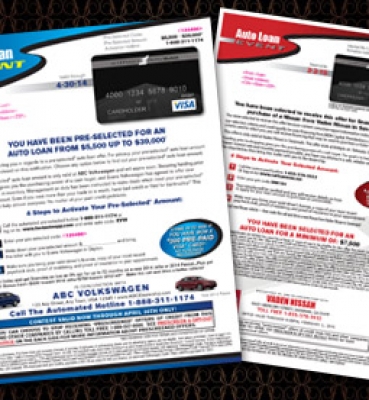Beacon Score Mailer with Acceptance 1 Auto Black Visa Pre-Paid Card